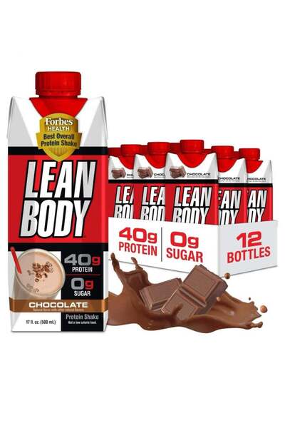 Labrada Lean Body Ready To Drink Protein Shake- Chocolate , 40g Protein, 0 Su...