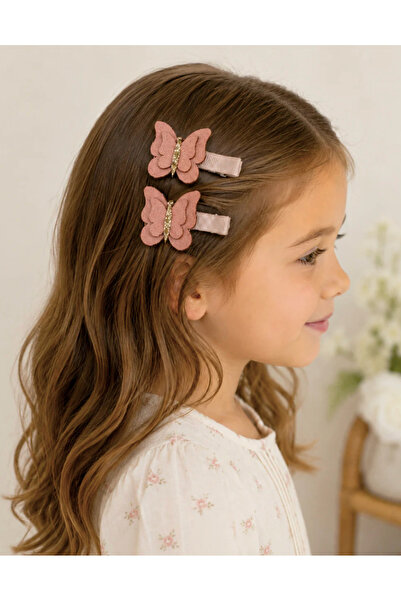 chipiques Set of 2 Mini Butterfly Figured Powder Glitter Clip Buckles