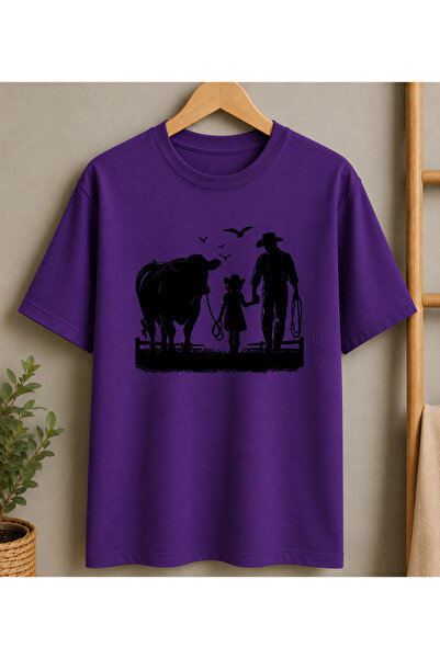 VODEXA Women's Oversize T-Shirt Farm Printed 100% Cotton T-Shirt Comfortable Fit