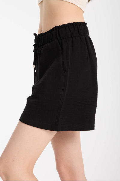 KAPHONE Women's Summer Muslin Shorts with Elastic Waist