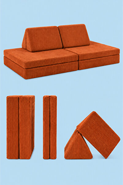 GOOD NİGHT Funbed Sofa Çocuk Oyun Koltuğu, Modüler Katlanır Yatak ve Oyun Min...
