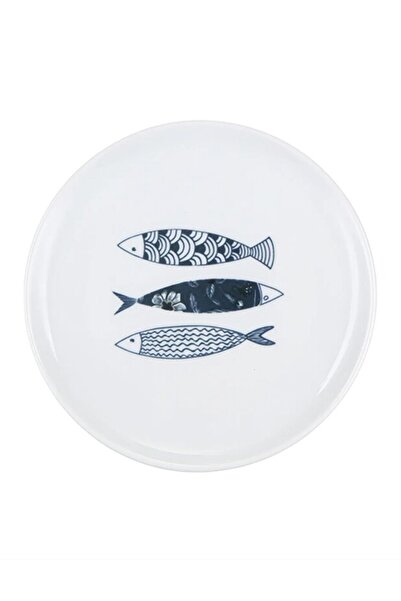 Porland Fish Desen1 Düz Tabak 20cm (2'Li Tabak)