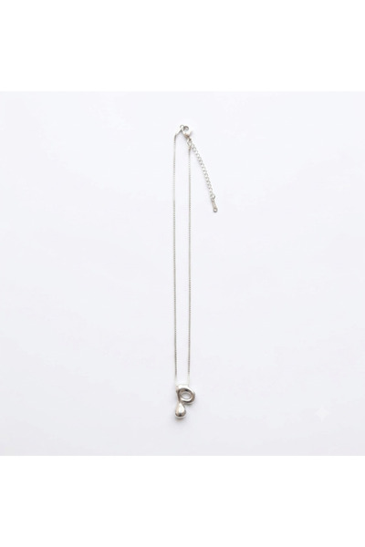 Otto Common Stainless Steel Initial Necklace Chunky Bubble Pendant Trendy Jew...
