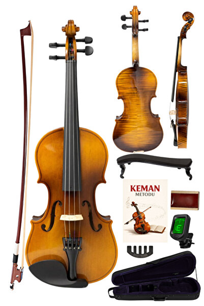 Campbell CV-300 3/4 Keman Seti Öğrenci ve Başlangıç Seviyesi Yay Reçine Yastı...