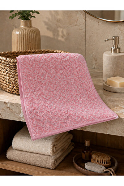 ERFAHOME Yarn Dyed Cotton Pink 50X90 Face Towel