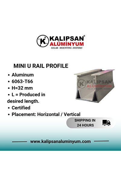 MİNİ U RAY PROFİLİ (1500X4 MM)