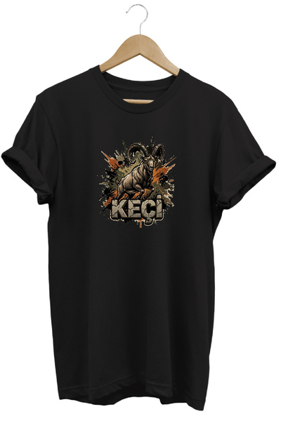 remonz Goat Goat Printed Oversize Tshirt Hunter Gym Animal Figure T-Shirt