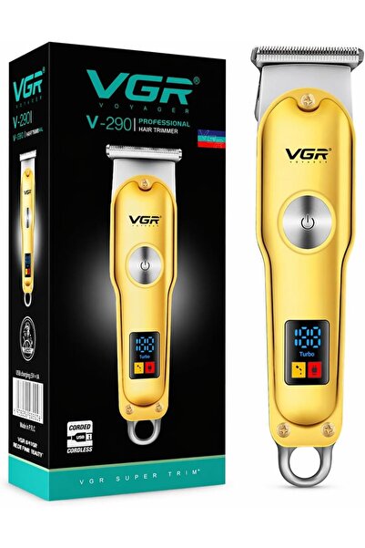 VGR V-290 Digital Display Professional Cordless Hair Clippers Cutter Recharge...