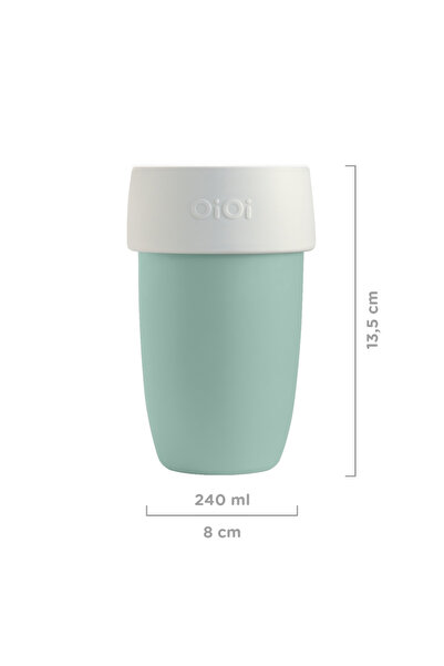 OiOi Akıtmaz Alıştırma Bardağı Leak Lock +6 Ay - River Green / Powder Grey