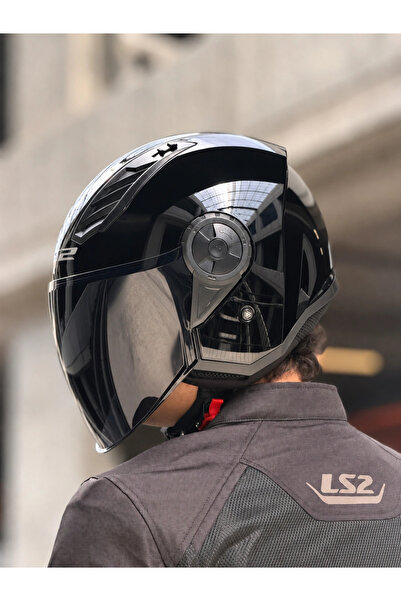 LS2 AIRFLOW 2 PARLAK SİYAH KASK (SİYAH VİZÖR)