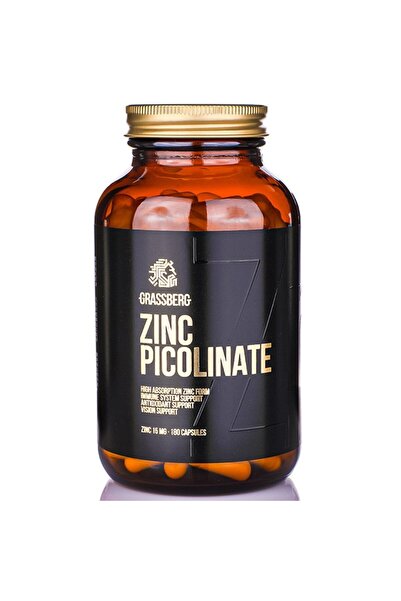 Grassberg Picolinat de zinc 15 mg Absorbție ridicată 180 capsule
