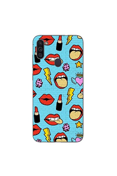 OEM Husa compatibila cu Samsung Galaxy A11 Silicon Gel Tpu Model Pop Art Lips