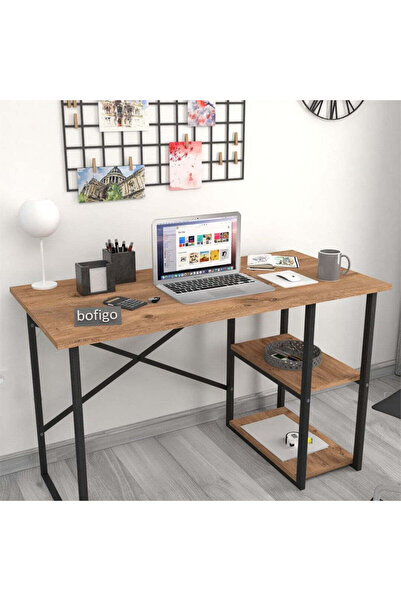 Vivendo Birou de Lucru cu 2 Niveluri si Rafturi Integrate, Cadru Metalic, 120...
