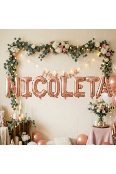 Bibilel Μεταλλικά Μπαλόνια Φύλλου, Bibilel, NICOLETA Σετ Άνω-Κάτω, Ηλίου ή Αέ...