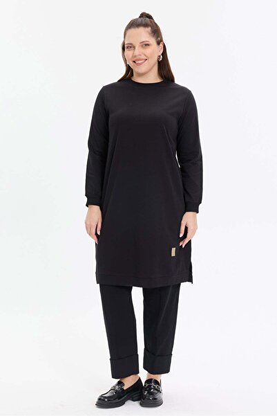 KADO OUTLET Basic Rahat Kalıp Uzun Kadın Tunik