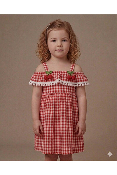 KETBaby Cherry Checkered Girls' Dress |   1-5 Years Summer Comfort Series