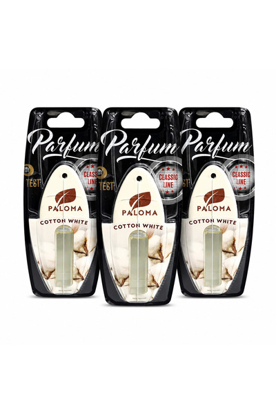 PALOMA Set 3 odorizante auto Parfum Cotton White, 5 ml.