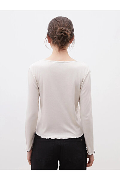LC Waikiki Beige Crew Neck Women's Bodysuit