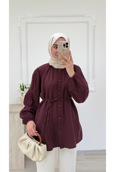 salisburys Molly Nelly Kadın Oversize Muslin Gömlek