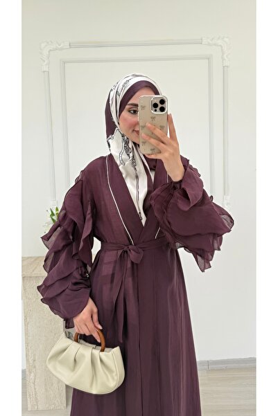 salisburys Molly Nelly Kadın Vual Kol Detaylı Uzun Tunik Pardesü Kap
