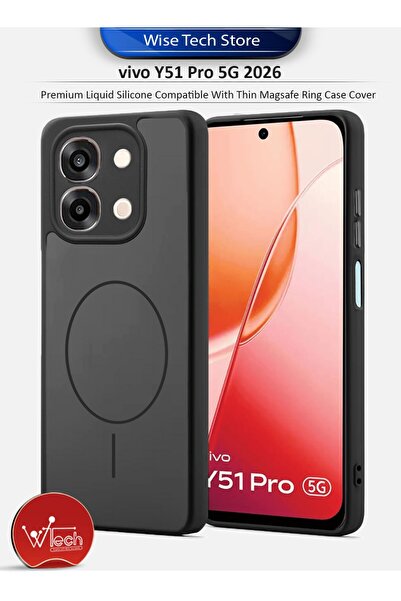 Wtech vivo Y51 Pro 5G 2026 SilkTouch Premium Matte Silicone Protective with T...