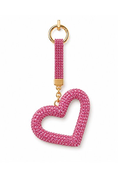 Hurbuy Zircon Stone Heart Keychain and Bag Accessory