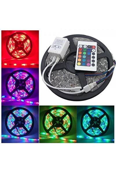 Vivendo Banda LED 5050 RGB multicolor cu telecomanda, 5 metri, 72W