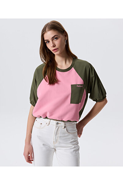 Twist SLOGANLI COLORBLOCK BLUZ