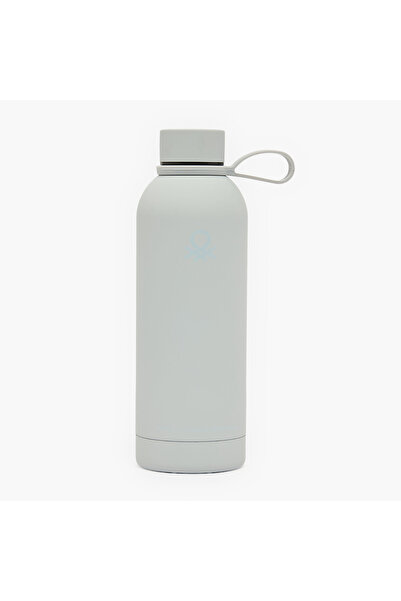 United Colors of Benetton Solid Stainless Steel Water Bottle with Loop Handle...
