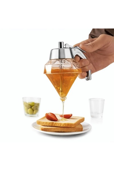 OEM Dozator pentru miere, 200 ml, plastic, transparent, 16x12 cm