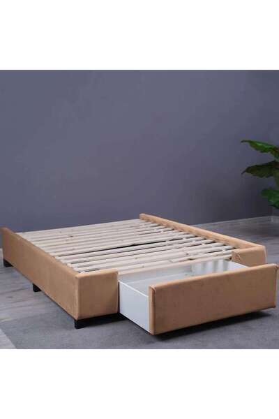PAN HOME قاعدة أومبيلا مخملية ذهبية 150×200 سم