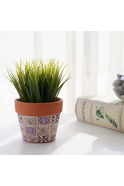 PAN HOME Hair-grass Bonsai Green H22cm