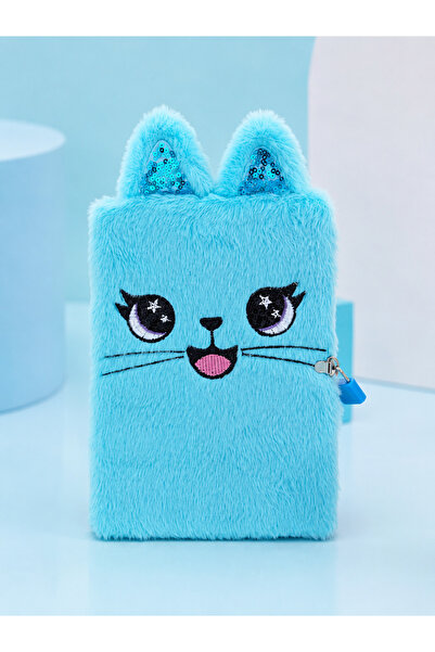NRCN Locked Memory Book with 3D Figures, Plush Daily Memory Notebook, A5 Lined