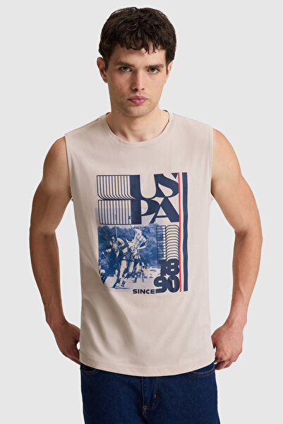U.S. Polo Assn. Ανδρικό μπλουζάκι Taş Regular Fit με λαιμόκοψη 50322439-VR049