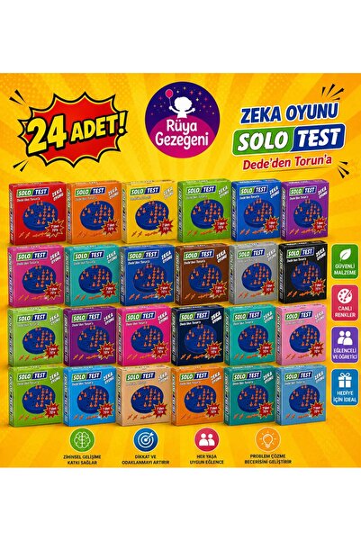 Rüya Gezegeni Solo Test Zeka Oyunu – Strateji ve Mantık Oyunu 24 ADET