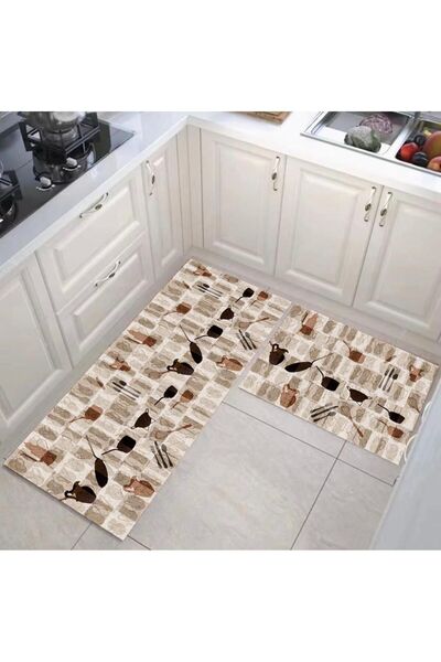 Royal Set covoare de bucatarie 2 bucati ( 1 buc 50 x 120 cm, 1 buc 50 x 60 cm)