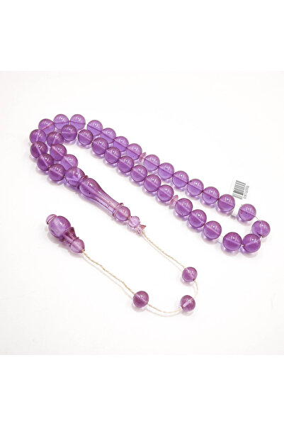 Generic Saffron Purple Rosary 33 Beads 11mm Translucent Lavender Violet Praye...