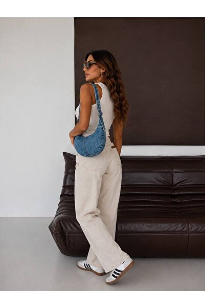 D'RECCY Women's Adjustable Buckle Denim Hobo Shoulder Bag