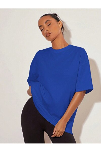 ZAVIXO Unisex Oversize Απλό Βασικό T-Shirt 100% Βαμβάκι Άνετη Εφαρμογή Ελάχισ...