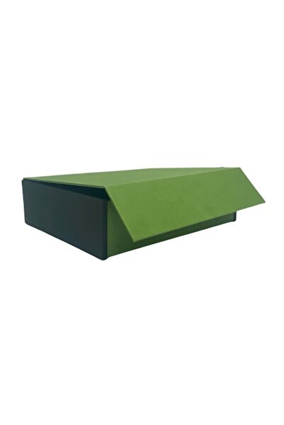 Peleman Cutie cu închidere magnetică, Piele vegană, înălțime 90mm, Verde