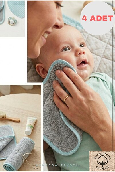 HENESSA TEKSTİL Baby Mouth Wipes & Face Towels 4-Pack 25X25
