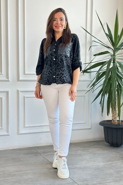 yb yağmur butik High Waist Lycra Mom Jean