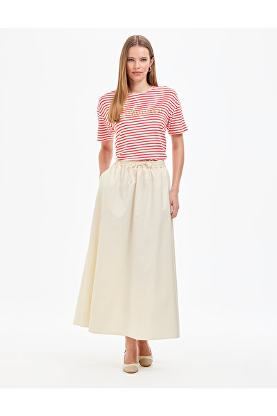 Pierre Cardin White A-Line Woven Skirt 50325152-Vr013