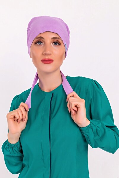 Nur Medikal Giyim Tesettür Düz Lila Renk Cerrahi Doktor Hemşire Aşçı Hastane ...