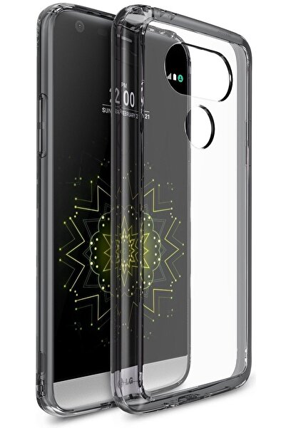 Ringke (Fusion) Διάφανη Θήκη LG G5 με TPU Bumper Smoke Black + Screen Protector