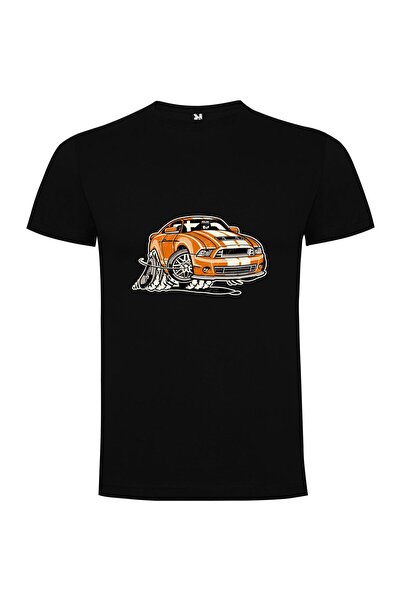 iLovePrints Striped Mustang Sportcar Tshirt