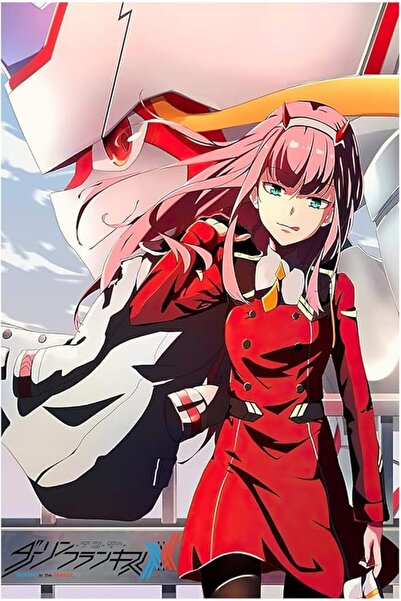 ESSESORIES ملصق جداري أنمي ZERO TWO من Henidim، ديكور غرفة ذاتي اللصق