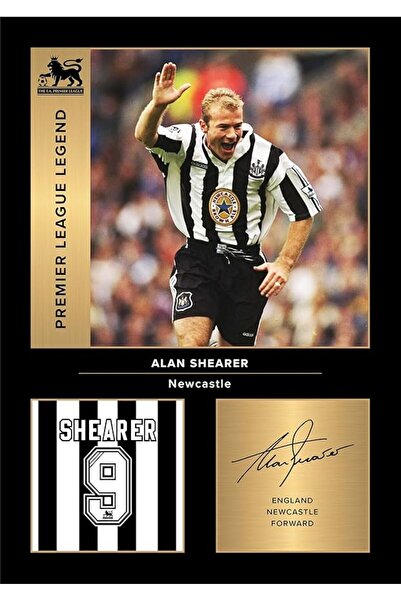 ESSESORIES Icons Alan Shearer Newcastle Legends Signed A4 Printed Photo Pictu...