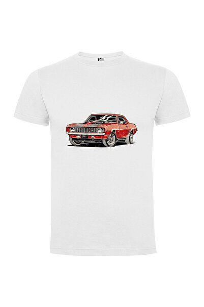 iLovePrints Retro Red Muscle Machine Tshirt