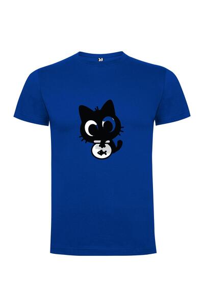 iLovePrints Fish-n-Black Feline Tshirt